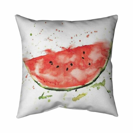 BEGIN HOME DECOR 26 x 26 in. Watermelon Slice-Double Sided Print Indoor Pillow 5541-2626-GA105